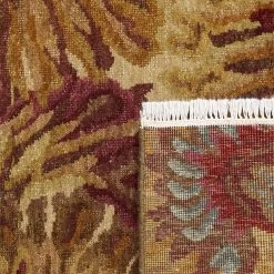 Gold And Red Modern Wool Rug - 6'1" X 8'10" 16 Gold And Red Modern Wool Rug - 6'1" X 8'10" -Home Comprehensive Shop 3027320 4