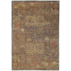 Grey Transitional Wool Rug - 5' X 7'7"