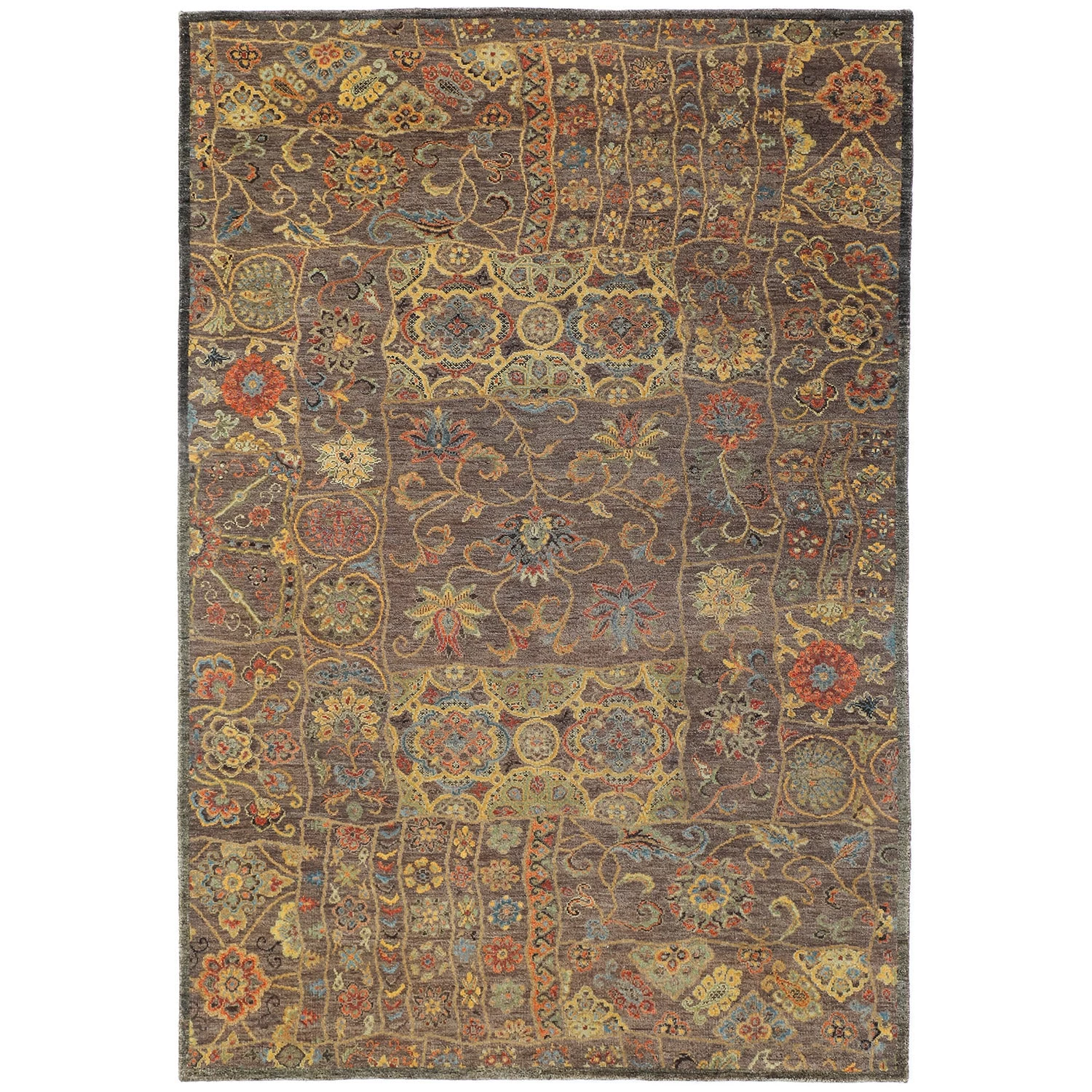 Grey Transitional Wool Rug - 5' X 7'7" 3 Grey Transitional Wool Rug - 5' X 7'7"