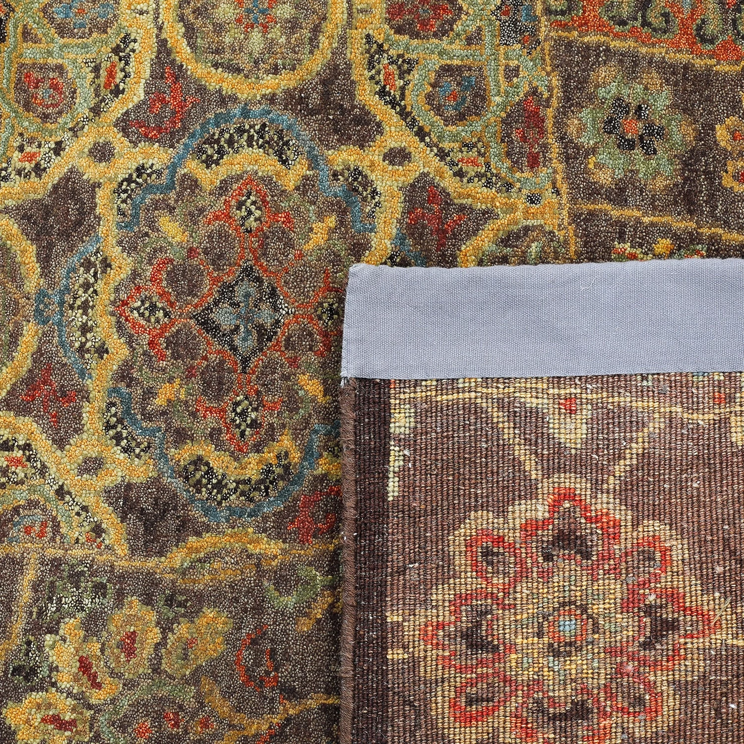 Grey Transitional Wool Rug - 5' X 7'7" 6 Grey Transitional Wool Rug - 5' X 7'7" - Image 4