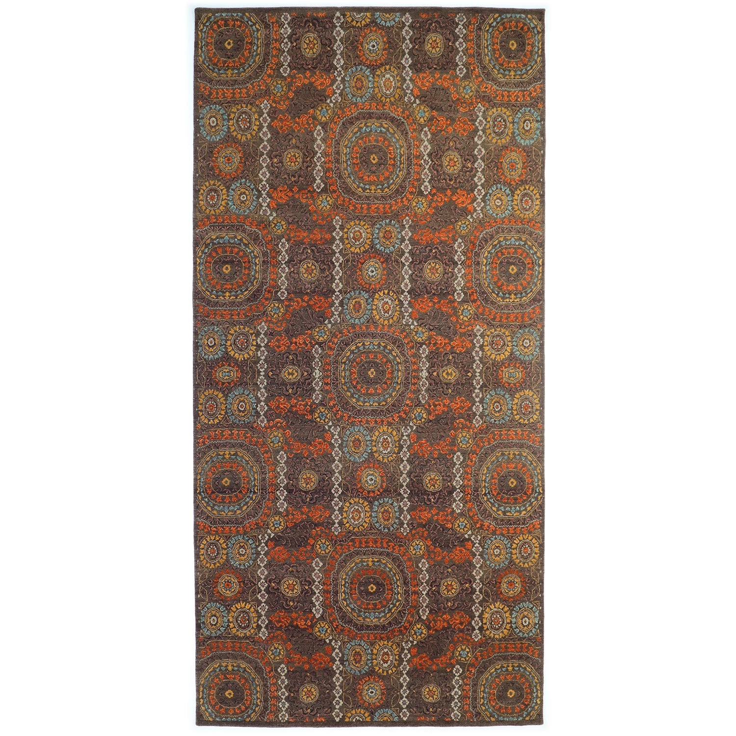 Brown Transitional Wool Rug - 6'1" X 12'4" 3 Brown Transitional Wool Rug - 6'1" X 12'4"