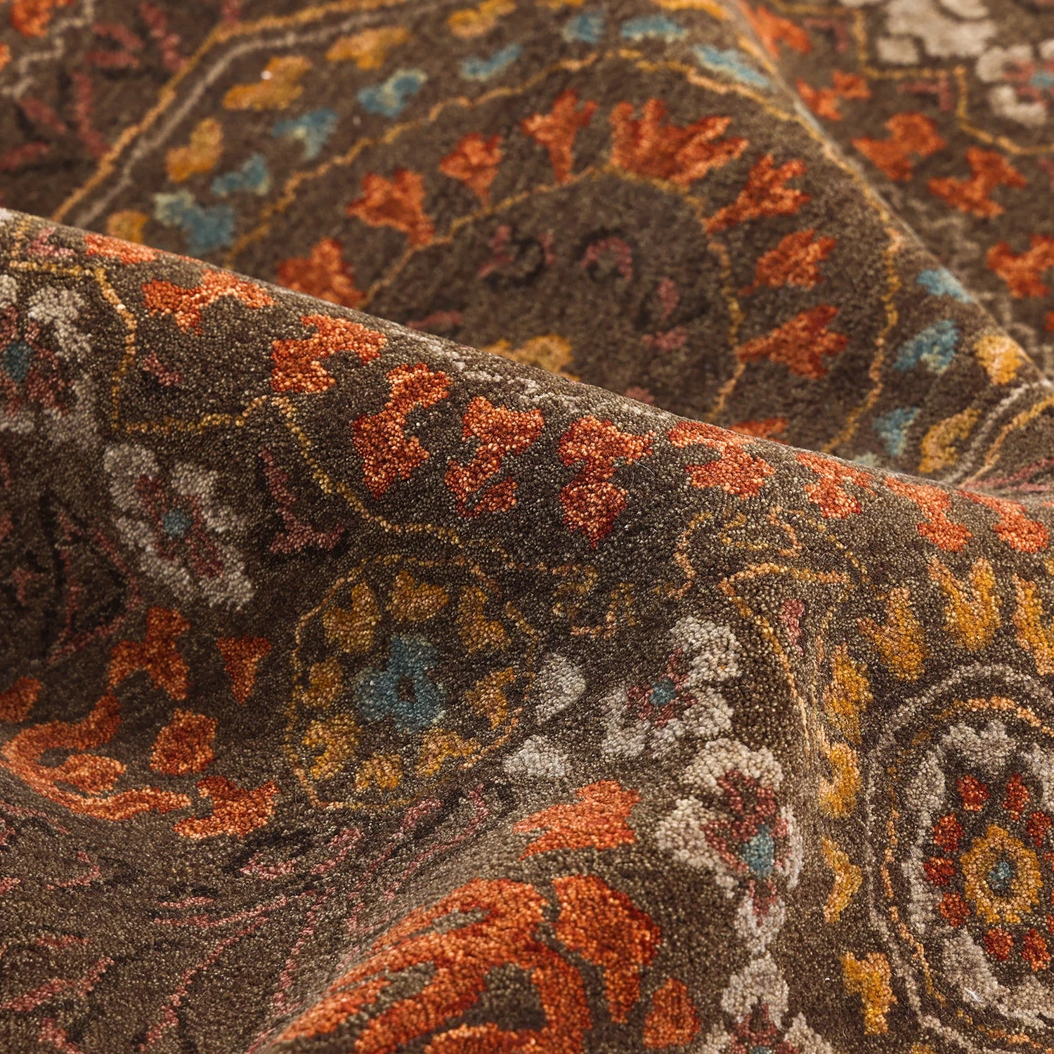 Brown Transitional Wool Rug - 6'1" X 12'4" 9 Brown Transitional Wool Rug - 6'1" X 12'4" - Image 7