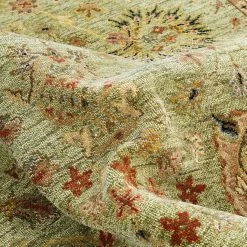 Green Traditional Wool Rug - 5' X 8' -Home Comprehensive Shop 3027338 7