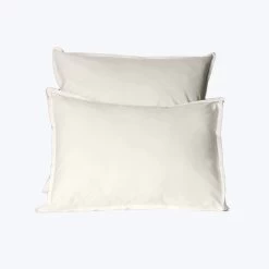 Lineare Sateen Duvet & Shams, Ivory