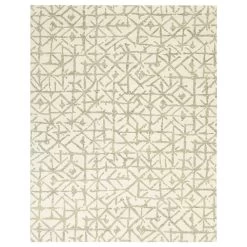 Beige Modern Wool Rug - 13' X 18'