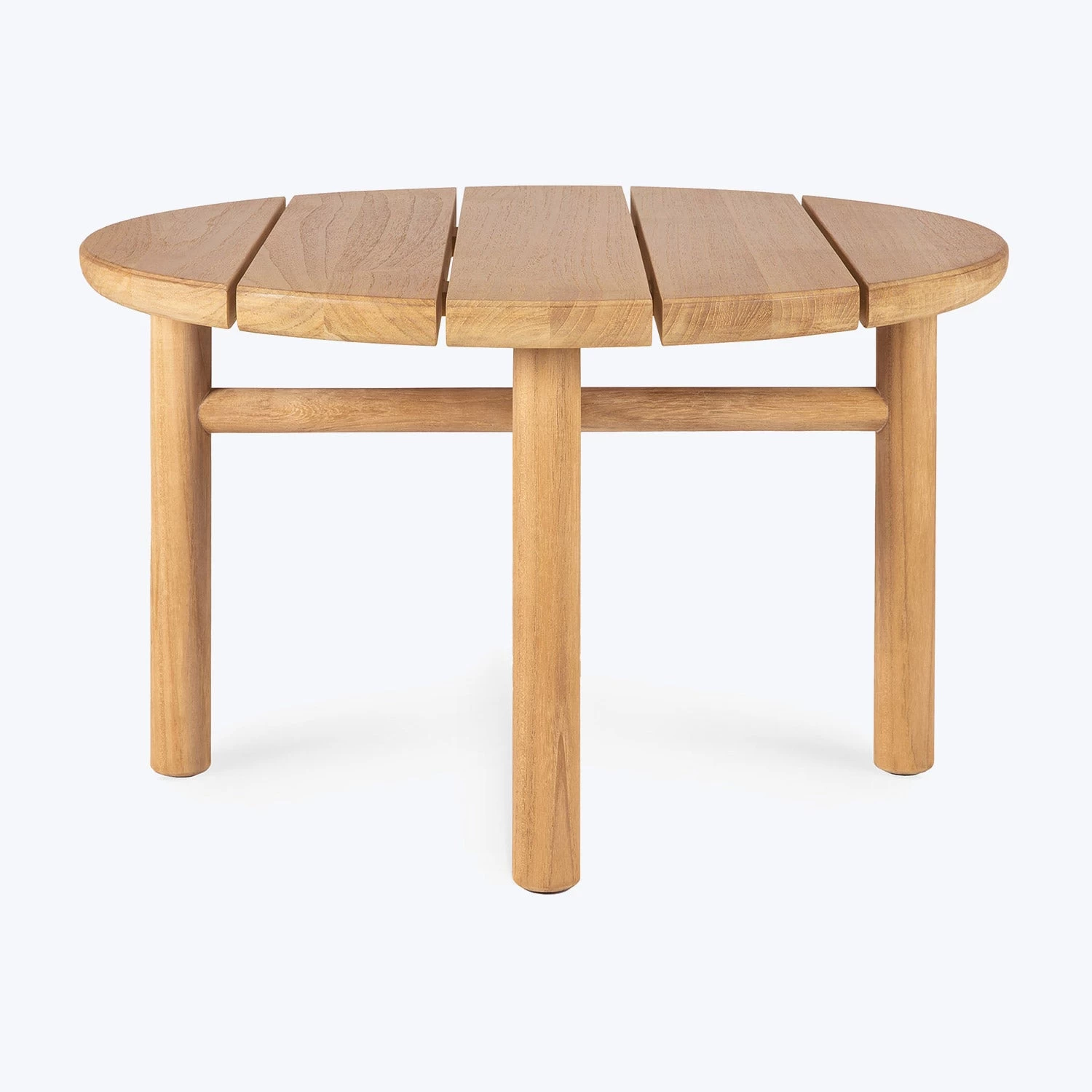 Teak Quatro Outdoor Round Side Table 3 Teak Quatro Outdoor Round Side Table