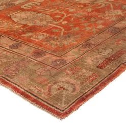 Orange Vintage Traditional Wool Kohtan Rug - 5'4" X 10'8" -Home Comprehensive Shop 3027850 3