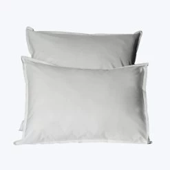 Lineare Sateen Duvet & Shams, Pearl