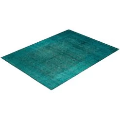 Green Overdyed Wool Rug - 10'2" X 13'6" 17 Green Overdyed Wool Rug - 10'2" X 13'6" -Home Comprehensive Shop 3029358 8