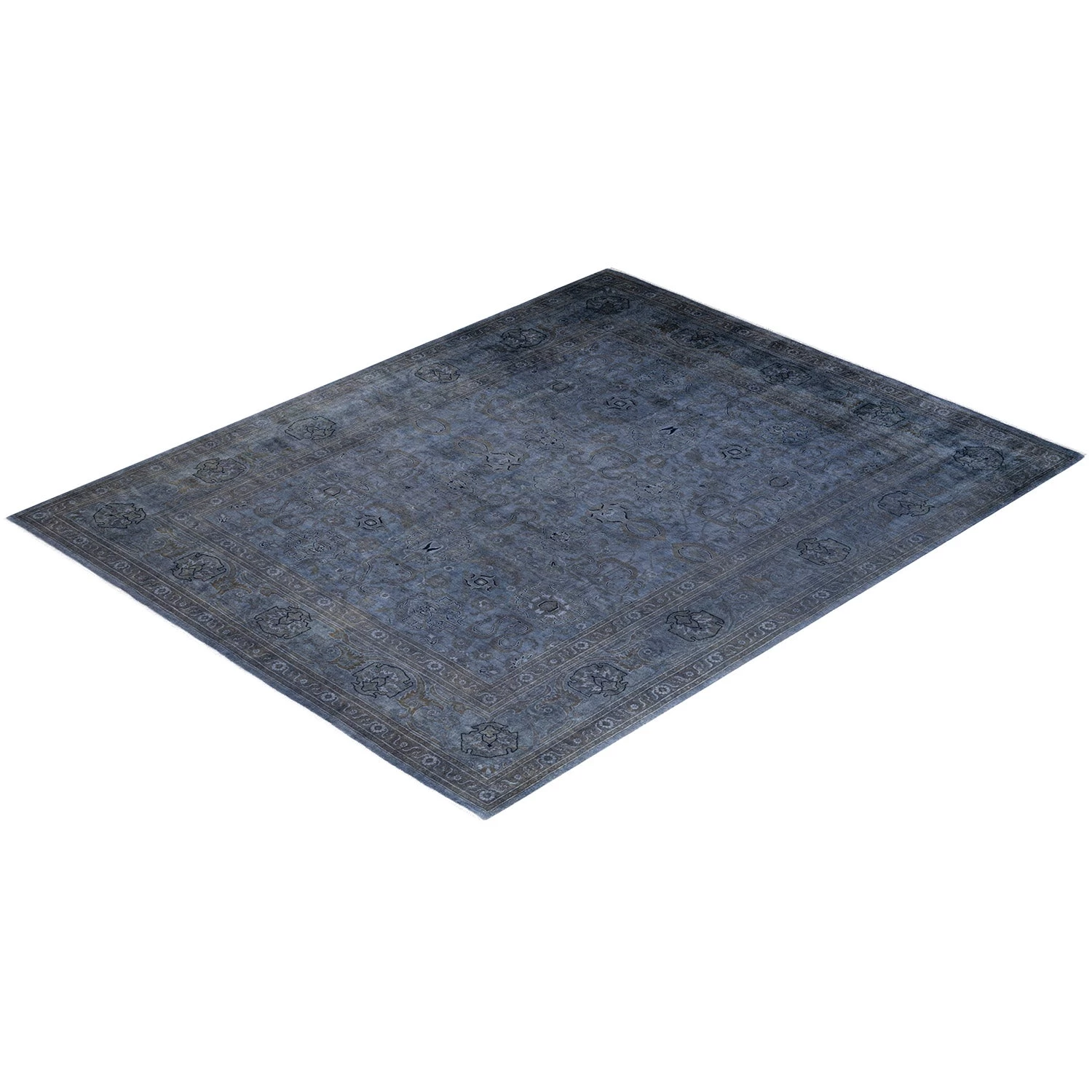 Grey Overdyed Wool Rug - 8'1" X 10'1" 10 Grey Overdyed Wool Rug - 8'1" X 10'1" - Image 8