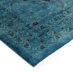 Blue Overdyed Wool Rug - 9'1" X 12'3" 12 Blue Overdyed Wool Rug - 9'1" X 12'3" -Home Comprehensive Shop 3029382 2