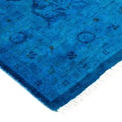 Blue Overdyed Wool Runner - 2'6" X 12'5" 12 Blue Overdyed Wool Runner - 2'6" X 12'5" -Home Comprehensive Shop 3029390 2