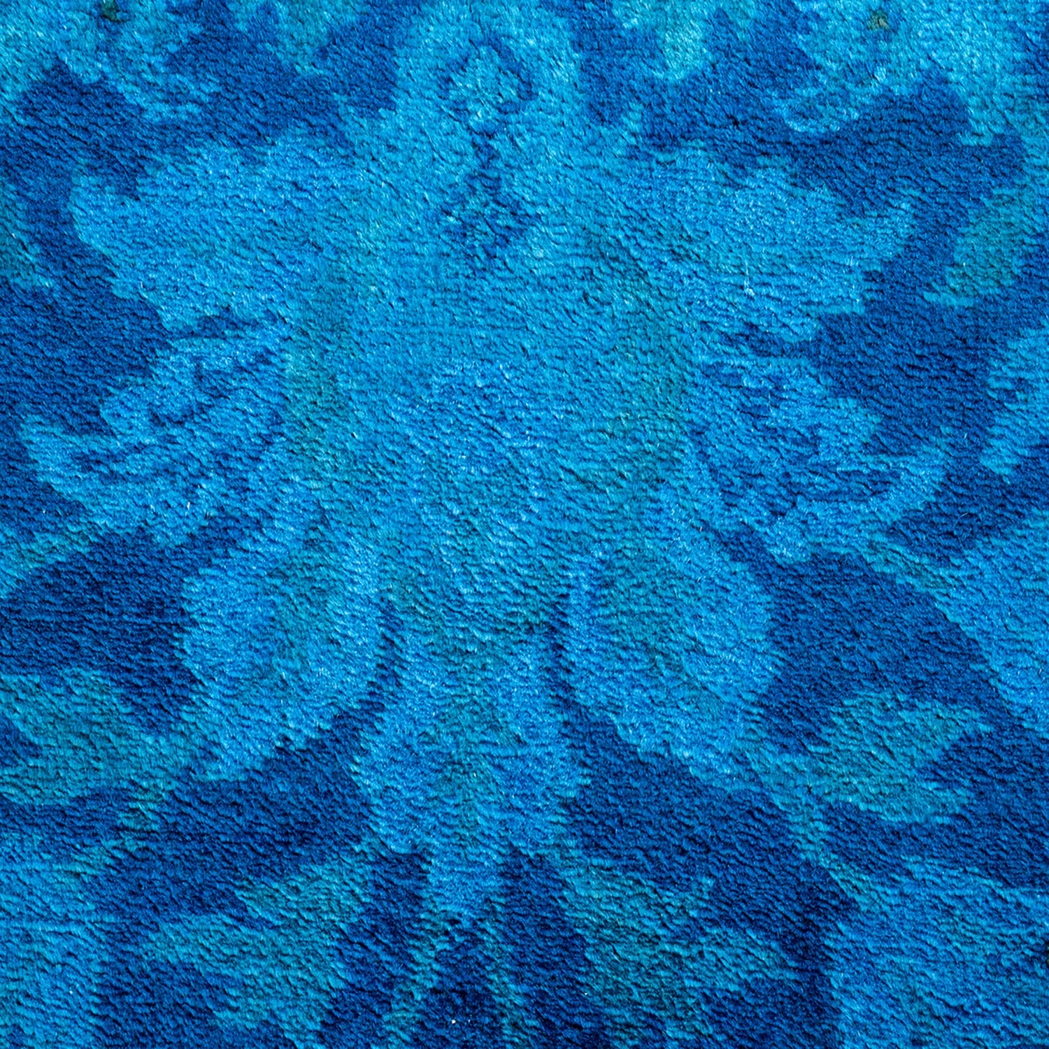 Blue Overdyed Wool Runner - 2'6" X 12'5" 6 Blue Overdyed Wool Runner - 2'6" X 12'5" - Image 4