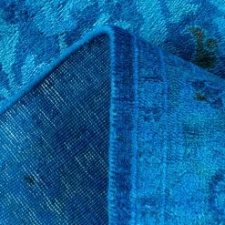 Blue Overdyed Wool Runner - 2'6" X 12'5" 14 Blue Overdyed Wool Runner - 2'6" X 12'5" -Home Comprehensive Shop 3029390 4