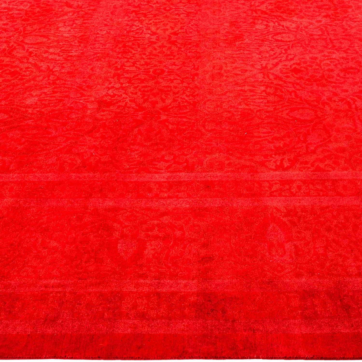 Red Overdyed Wool Rug - 10'2" X 14'2" 5 Red Overdyed Wool Rug - 10'2" X 14'2" - Image 3