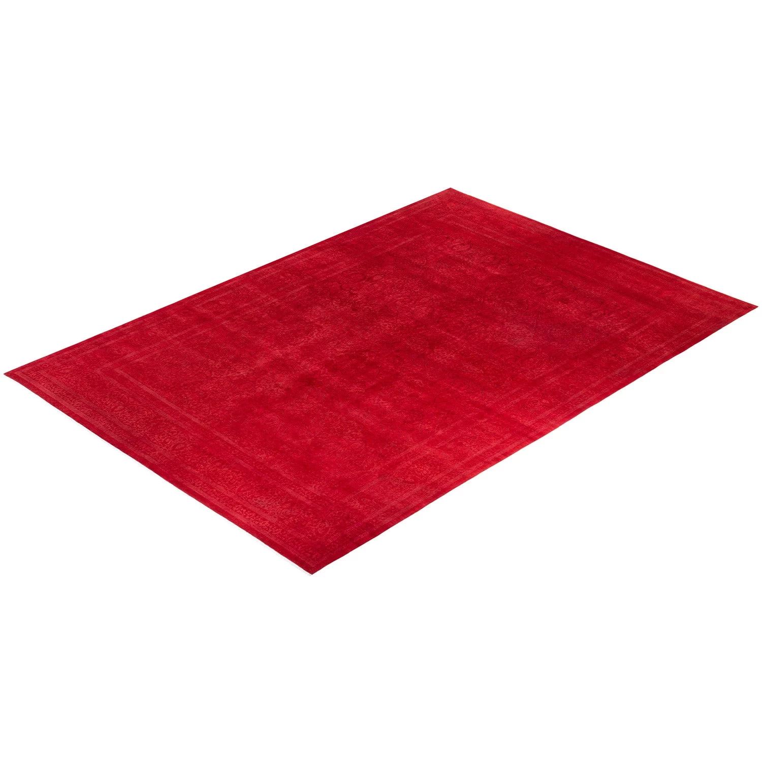Red Overdyed Wool Rug - 10'2" X 14'2" 10 Red Overdyed Wool Rug - 10'2" X 14'2" - Image 8