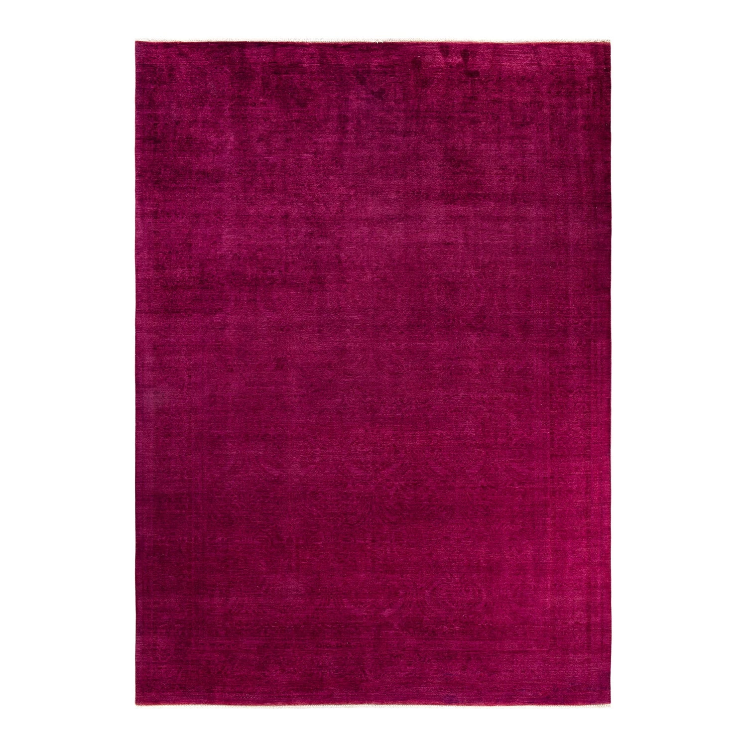 Purple Overdyed Wool Rug - 10' X 13'8" 3 Purple Overdyed Wool Rug - 10' X 13'8"