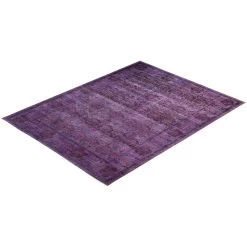 Purple Overdyed Wool Rug - 9'2" X 11'7" 17 Purple Overdyed Wool Rug - 9'2" X 11'7" -Home Comprehensive Shop 3029418 8