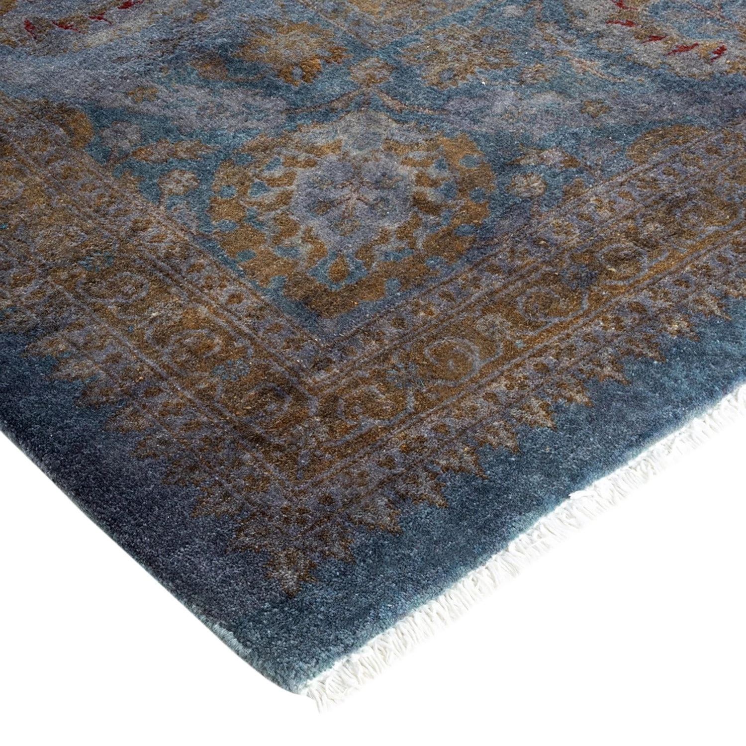Grey Overdyed Wool Rug - 9'3" X 9'4" 5 Grey Overdyed Wool Rug - 9'3" X 9'4" - Image 3