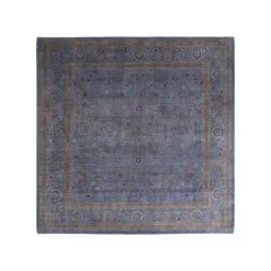 Grey Overdyed Wool Rug - 9'3" X 9'4"