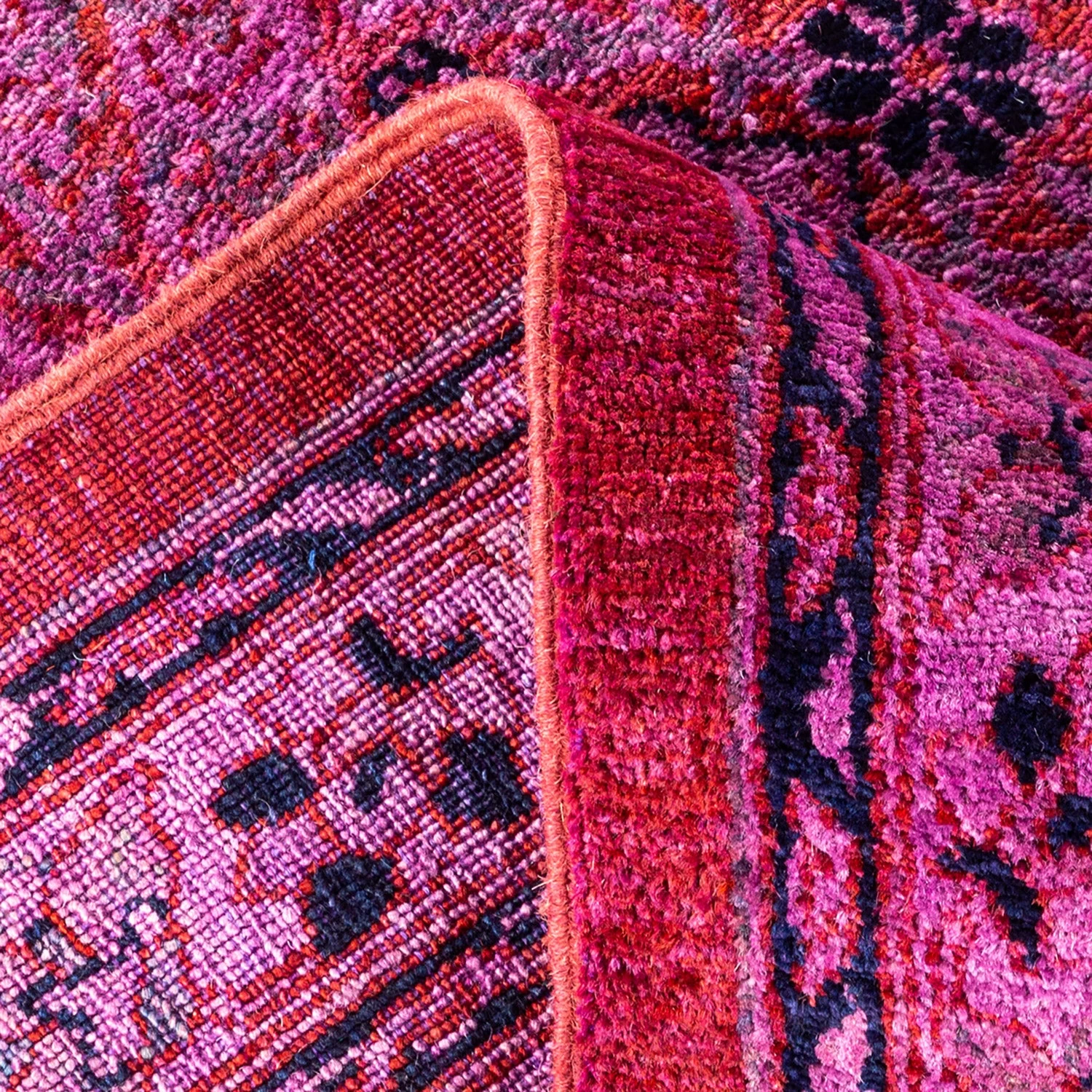 Purple Overdyed Wool Rug - 10'1" X 8'1" 7 Purple Overdyed Wool Rug - 10'1" X 8'1" - Image 5