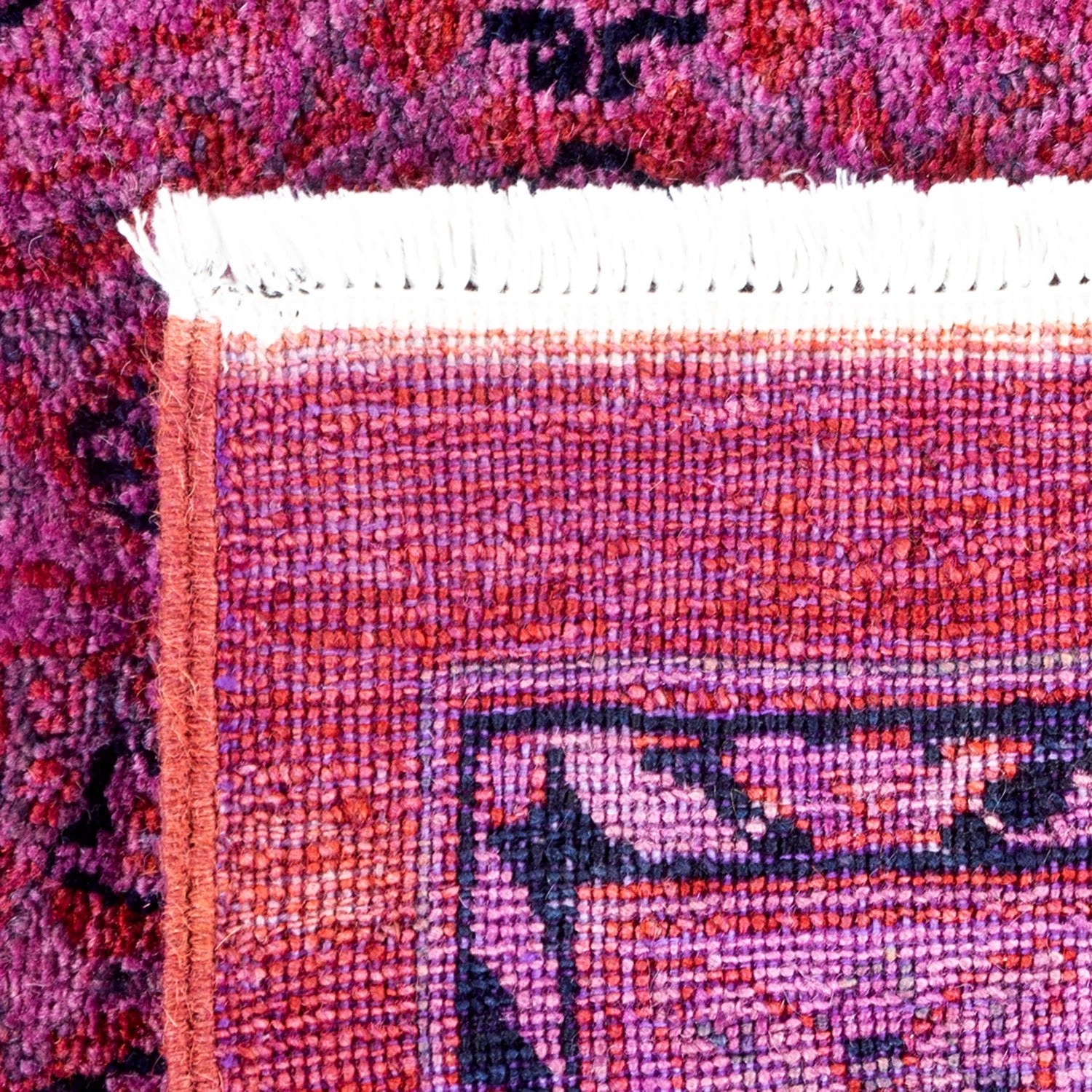 Purple Overdyed Wool Rug - 10'1" X 8'1" 9 Purple Overdyed Wool Rug - 10'1" X 8'1" - Image 7