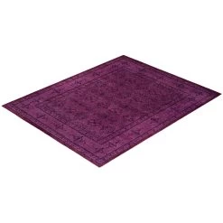 Purple Overdyed Wool Rug - 10'1" X 8'1" 17 Purple Overdyed Wool Rug - 10'1" X 8'1" -Home Comprehensive Shop 3029422 8