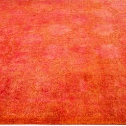 Orange Overdyed Wool Rug - 9'1" X 12'1" 12 Orange Overdyed Wool Rug - 9'1" X 12'1" -Home Comprehensive Shop 3029437 1