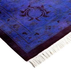 Blue Overdyed Wool Rug - 9'2" X 12'3" 16 Blue Overdyed Wool Rug - 9'2" X 12'3" -Home Comprehensive Shop 3029445 2