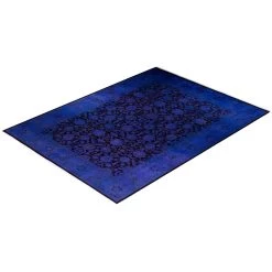 Blue Overdyed Wool Rug - 9'2" X 12'3" 17 Blue Overdyed Wool Rug - 9'2" X 12'3" -Home Comprehensive Shop 3029445 8