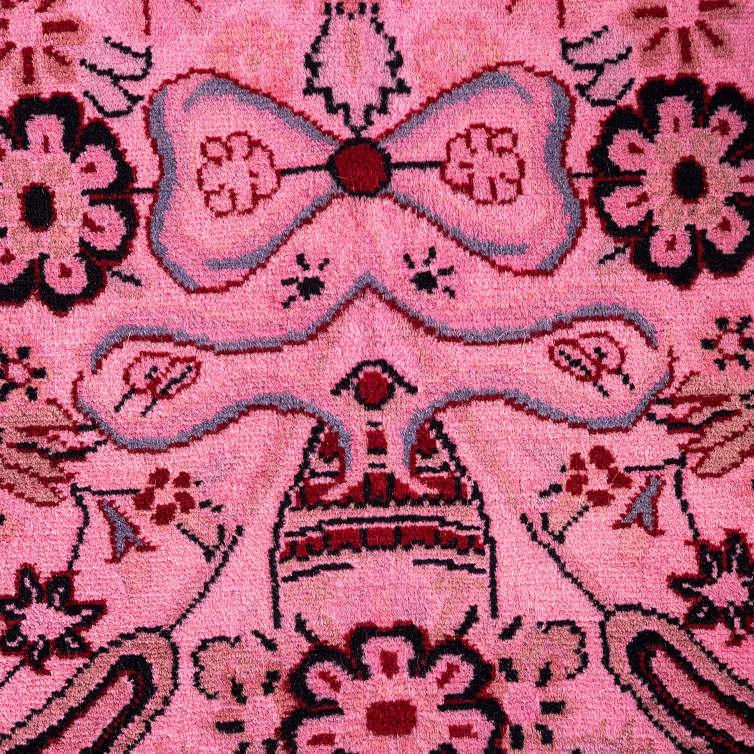 Pink Overdyed Wool Rug - 9' X 9'1" 4 Pink Overdyed Wool Rug - 9' X 9'1" - Image 2
