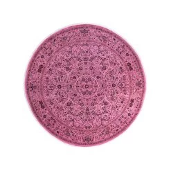 Pink Overdyed Wool Rug - 9' X 9'1"