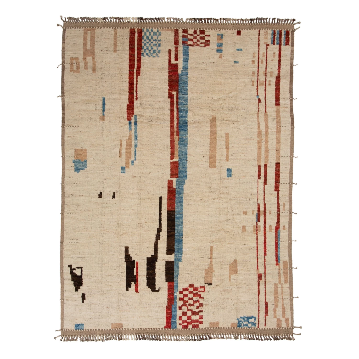 Multicolored Modern Wool Rug - 10' X 13'7'' 3 Multicolored Modern Wool Rug - 10' X 13'7''