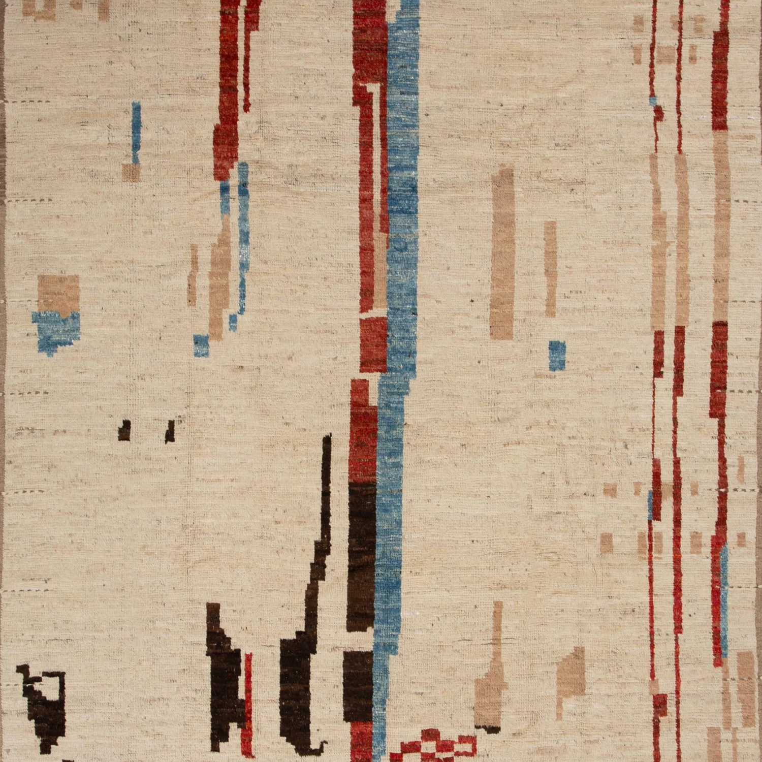 Multicolored Modern Wool Rug - 10' X 13'7'' 4 Multicolored Modern Wool Rug - 10' X 13'7'' - Image 2