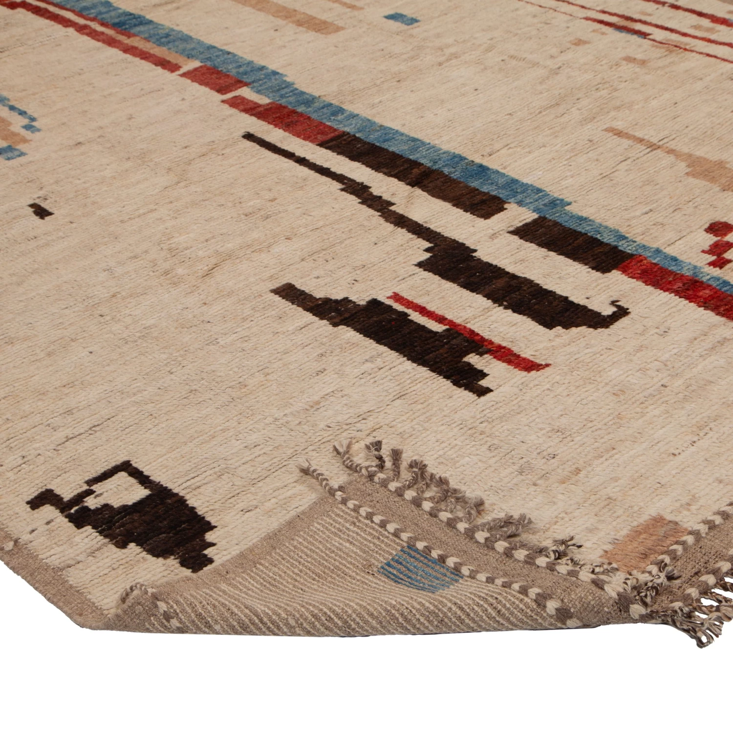 Multicolored Modern Wool Rug - 10' X 13'7'' 6 Multicolored Modern Wool Rug - 10' X 13'7'' - Image 4