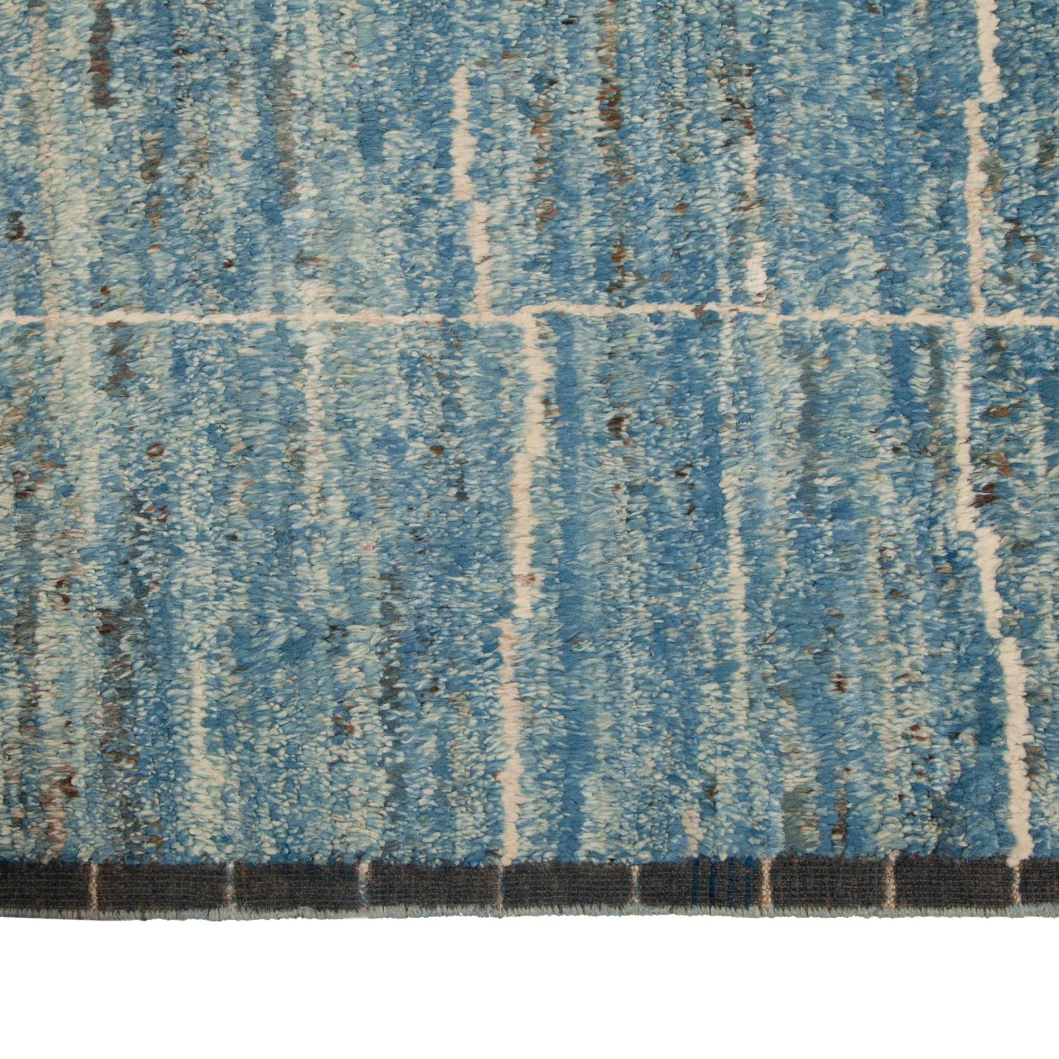 Blue Modern Wool Rug - 8'4'' X 9'7'' 7 Blue Modern Wool Rug - 8'4'' X 9'7'' - Image 5