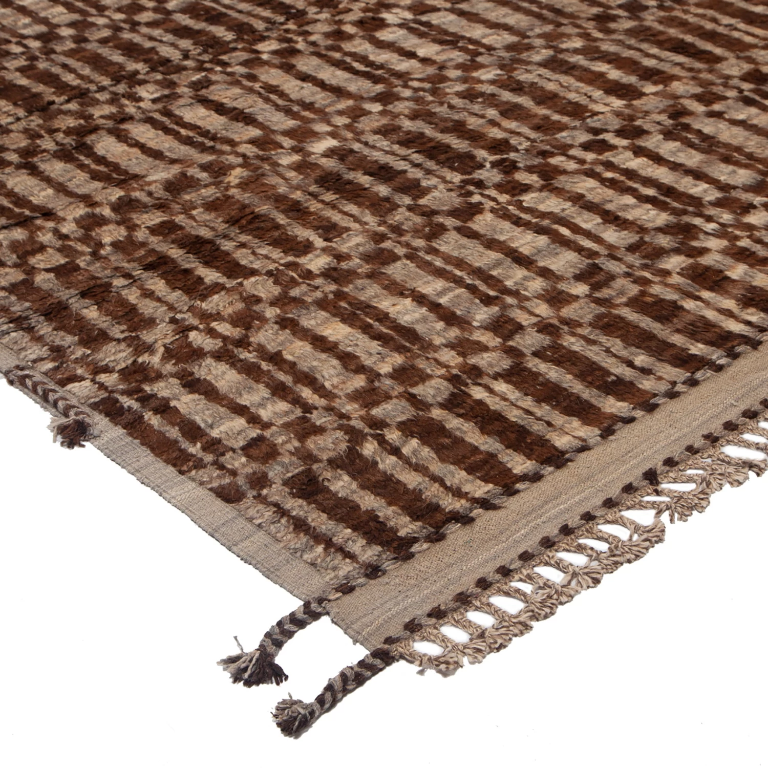 Brown Modern Wool Rug - 10'2'' X 14'5'' 5 Brown Modern Wool Rug - 10'2'' X 14'5'' - Image 3