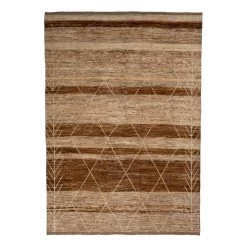Brown Modern Wool Rug - 13' X 18'9''