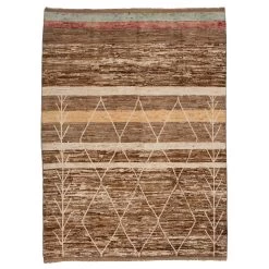 Brown Modern Wool Rug - 8'2'' X 10'11''