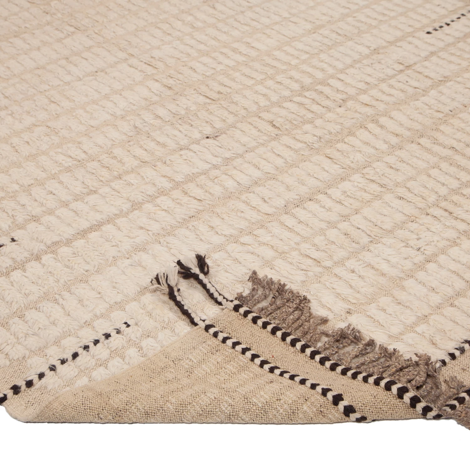 Neutral Moroccan Berber Wool Rug - 7'3" X 10'2" 4 Neutral Moroccan Berber Wool Rug - 7'3" X 10'2" - Image 2