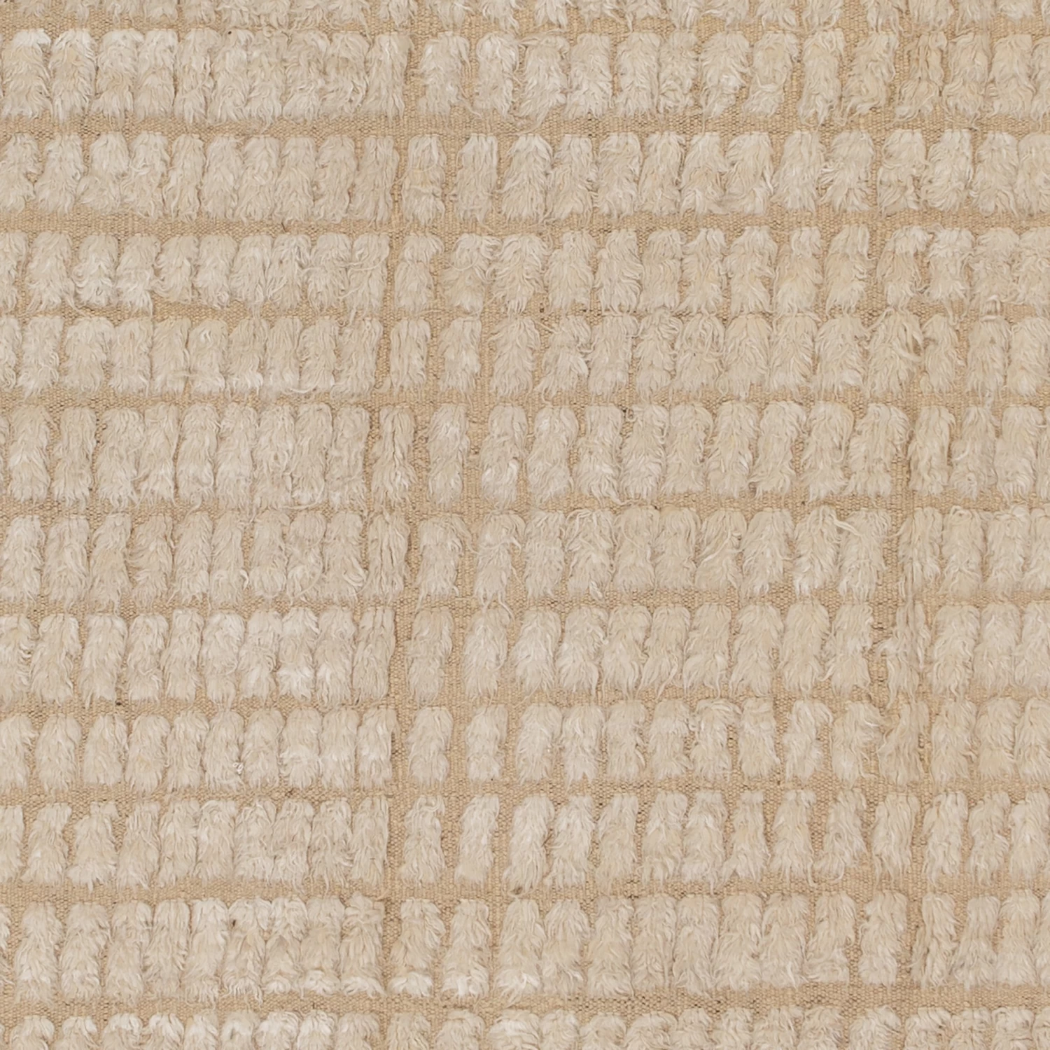 Neutral Moroccan Berber Wool Rug - 8'4" X 9'2" 4 Neutral Moroccan Berber Wool Rug - 8'4" X 9'2" - Image 2