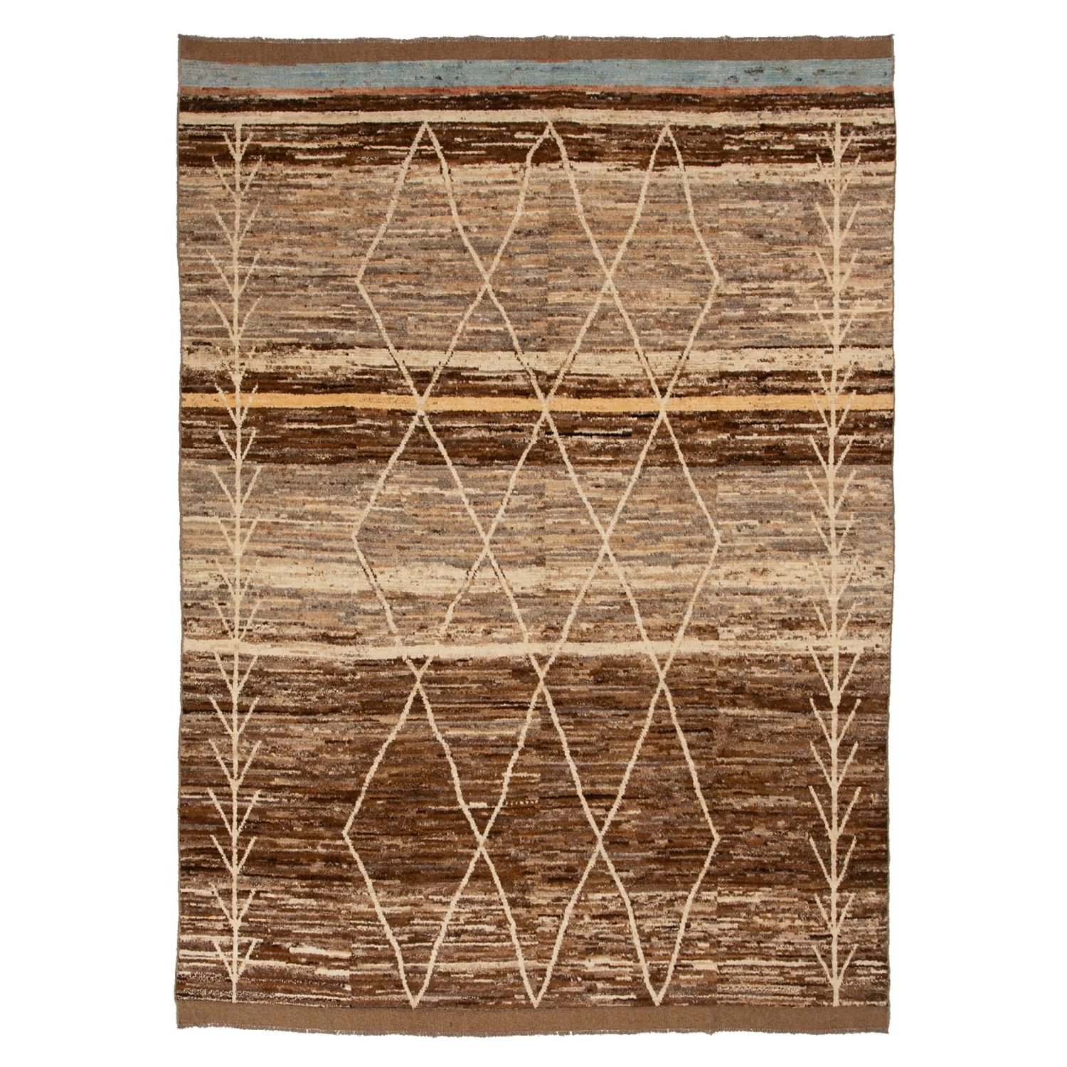 Brown Modern Wool Rug - 9'9'' X 12'5'' 3 Brown Modern Wool Rug - 9'9'' X 12'5''