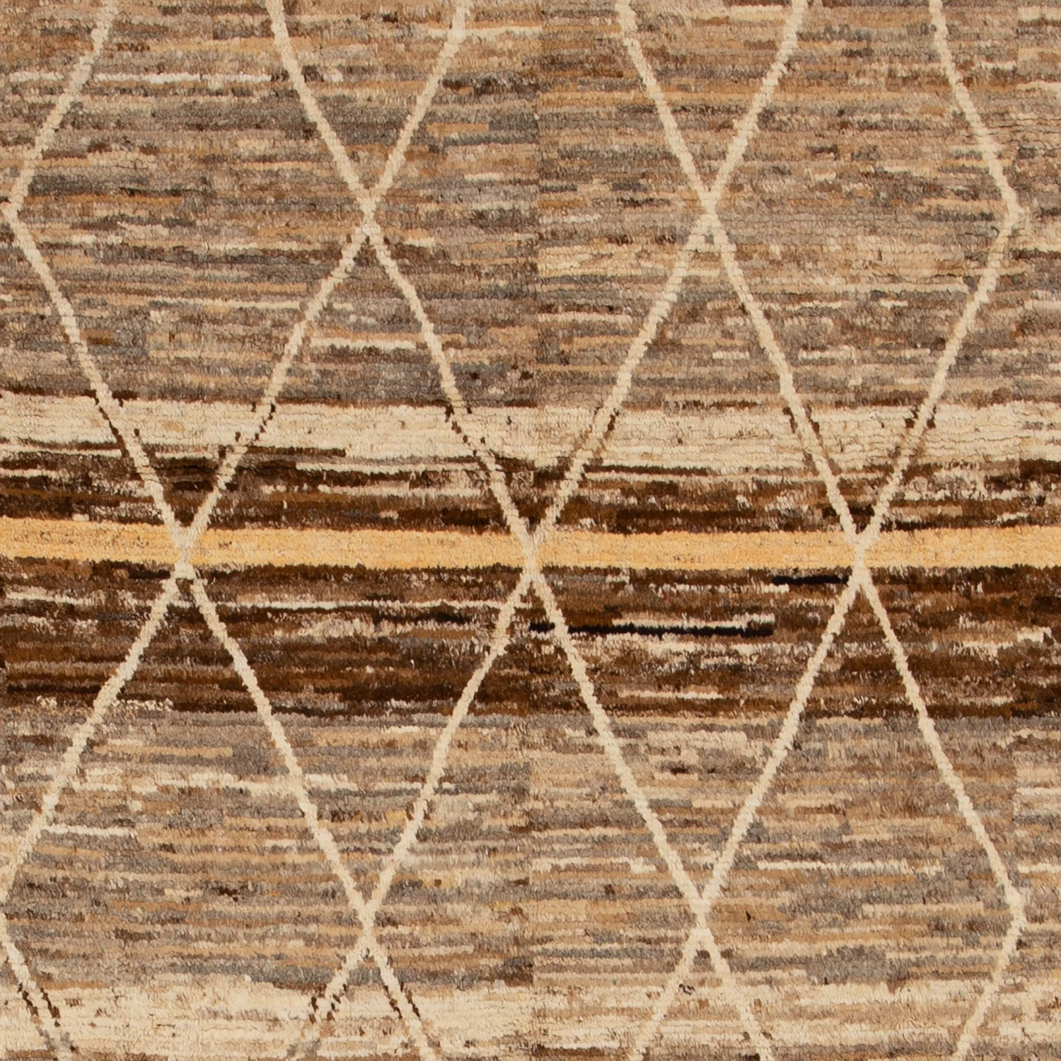 Brown Modern Wool Rug - 9'9'' X 12'5'' 4 Brown Modern Wool Rug - 9'9'' X 12'5'' - Image 2