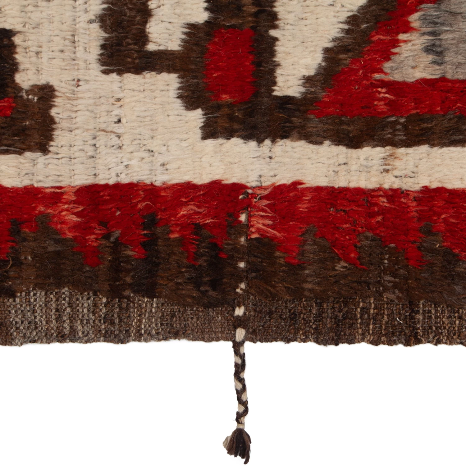 Red And Brown Modern Wool Rug - 8'4'' X 10'8'' 7 Red And Brown Modern Wool Rug - 8'4'' X 10'8'' - Image 5