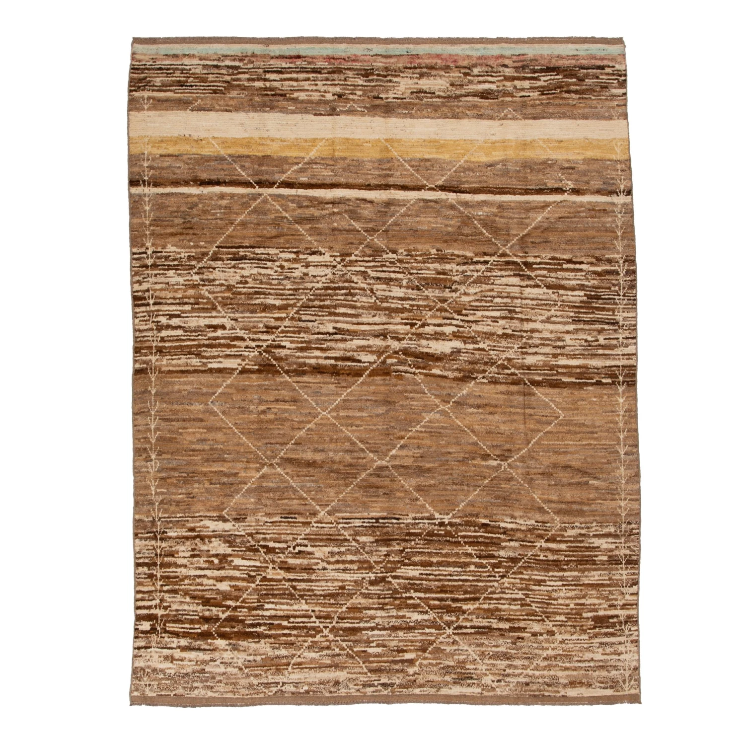 Brown Modern Wool Rug - 8'5'' X 10'9'' 3 Brown Modern Wool Rug - 8'5'' X 10'9''
