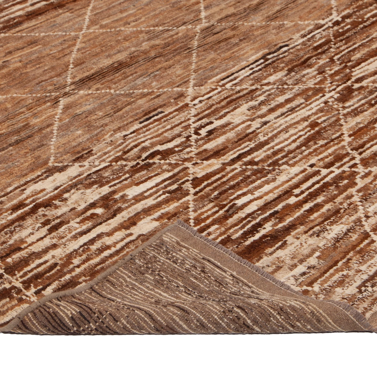 Brown Modern Wool Rug - 8'5'' X 10'9'' 6 Brown Modern Wool Rug - 8'5'' X 10'9'' - Image 4