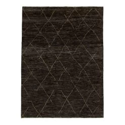 Black Modern Wool Rug - 8'4'' X 11'3''