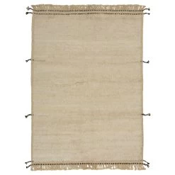 Beige Modern Wool Rug - 5'7'' X 7'8''