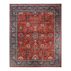 Red Traditional Wool Rug - 11'10" X 14'6"