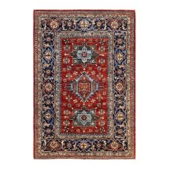 Red Traditional Wool Rug - 4'2" X 6'2"